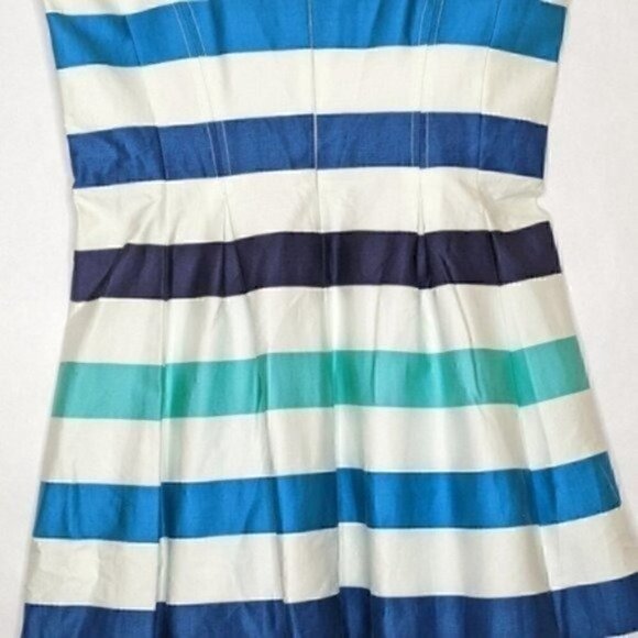 NINE WEST Dress Striped Blue - Picture 10 of 12